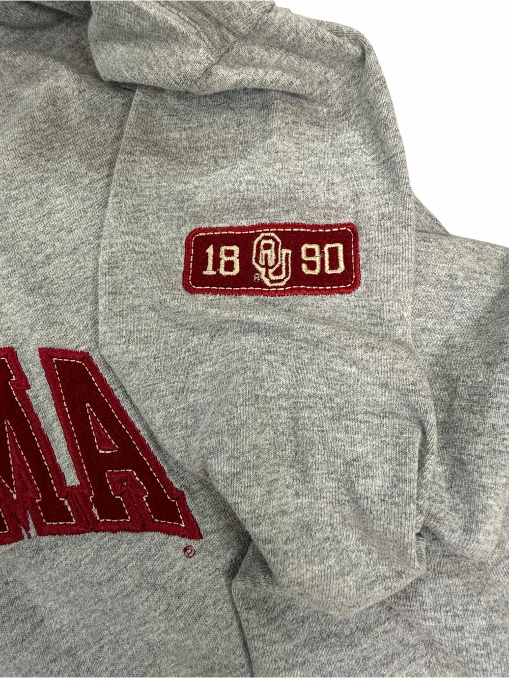 Vintage Oklahoma Gray Long Sleeve Crewneck Shirt - Picture 5 of 6